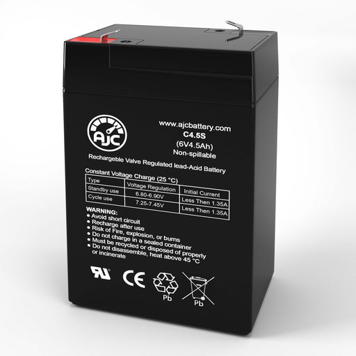 Long Way LW-3FM4.5DJ 6V 4.5Ah Sealed Lead Acid Replacement Battery