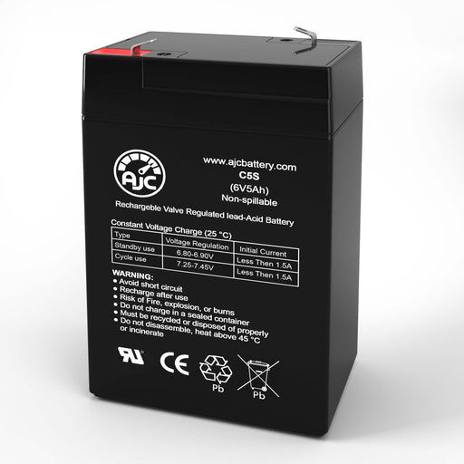 Tobbi KidsRideOnPoliceMotorcyclefor2-4YearsOld Yellow 6V 5Ah Ride-On Toy Replacement Battery