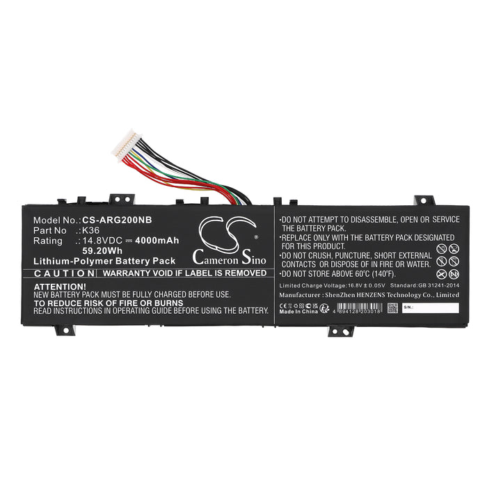 Iru G2 ENZ K36 GX2 PRO K36 GX2 Laptop and Notebook Replacement Battery