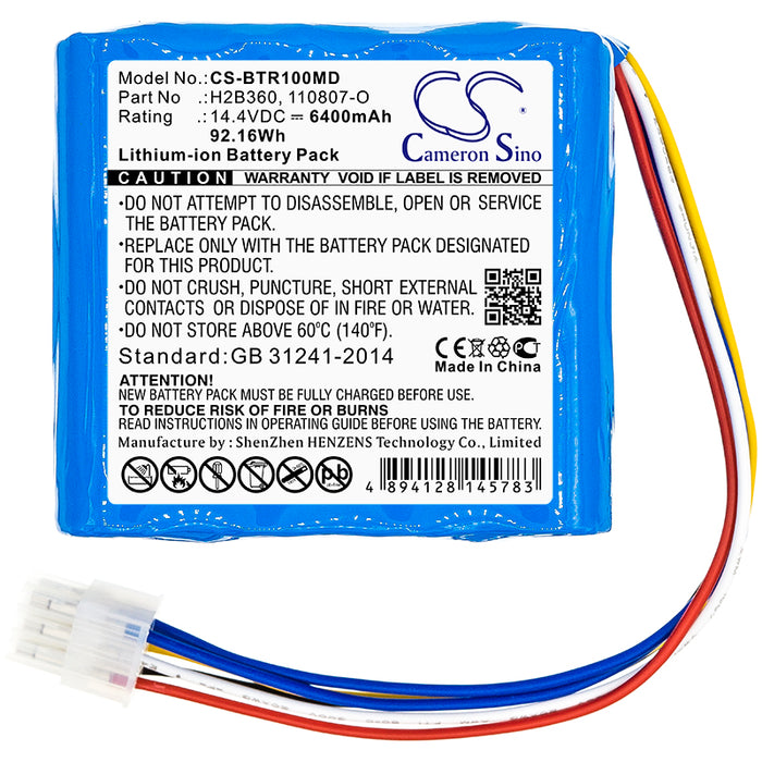Bellavista 1000 Respirator 6400mAh Medical Replacement Battery