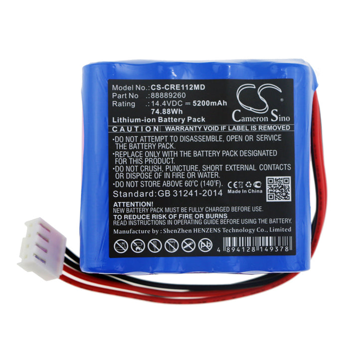 Carewell ECG-1112 ECG-1112L Medical Replacement Battery