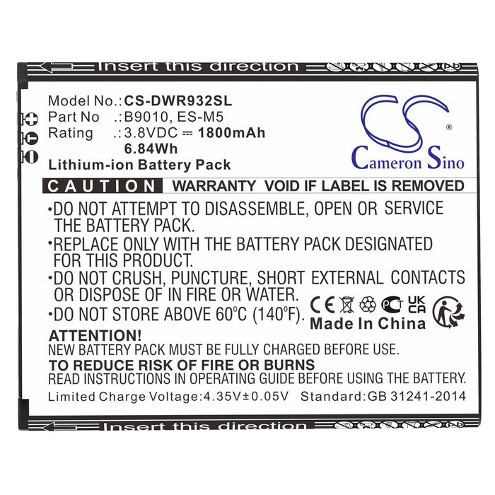 D-Link DWR-932 DWR-932M Mobile Phone Replacement Battery
