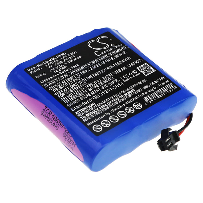 Million ML1200 ML1500 2600mAh Medical Replacement Battery