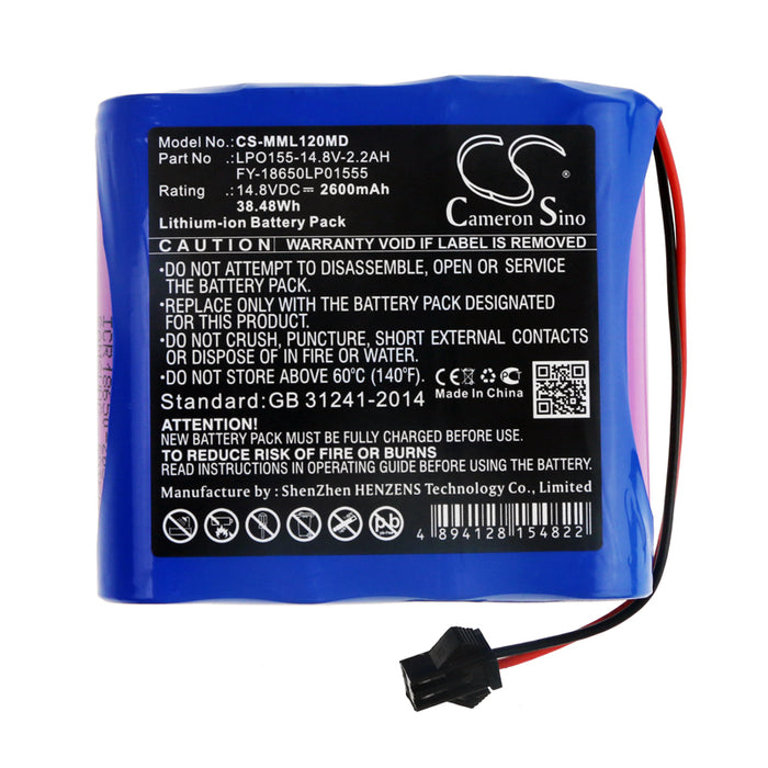 Million ML1200 ML1500 2600mAh Medical Replacement Battery