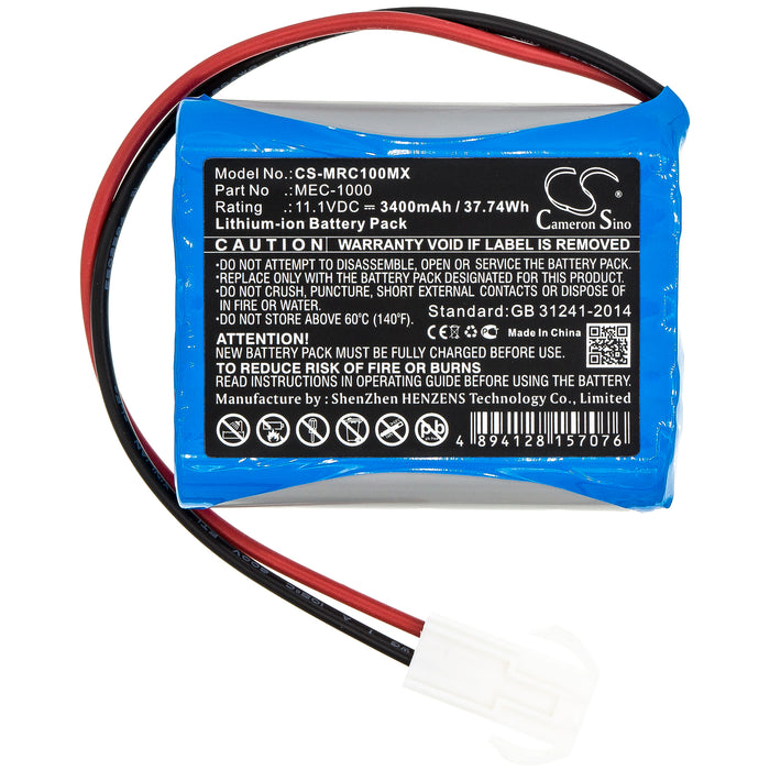 Mindray MEC-1000 3400mAh Medical Replacement Battery