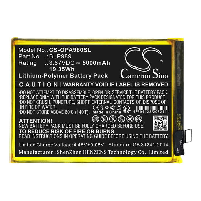 OPPO CPH2467 CPH2465 Nord CE 3 Lite Mobile Phone Replacement Battery