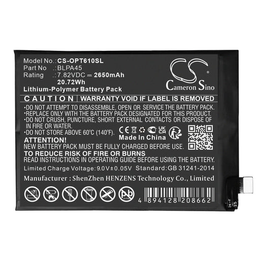 OPPO GT Neo6 SE Mobile Phone Replacement Battery
