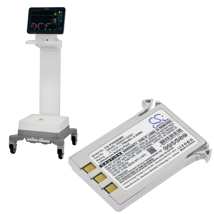 Philips Essential Expression MR200 Moniteur Invivo 9065 Moniteur Invivo 9067 Monitor Invivo 9065 Monitor Invivo 9067 Prece Medical Replacement Battery