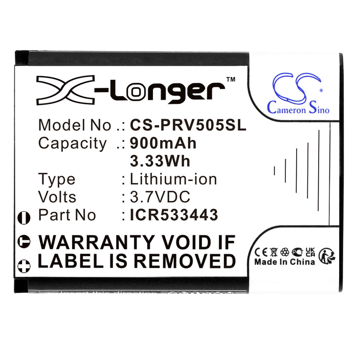 Prestigio PCDVRR505, RoadRunner 505 Dashcam Replacement Battery