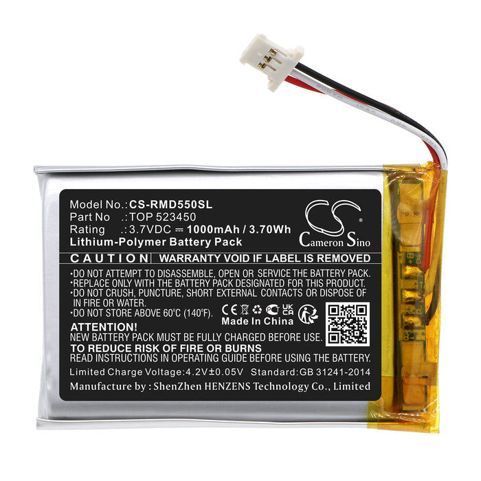 Rand McNally TND-540, TND-550 GPS Replacement Battery