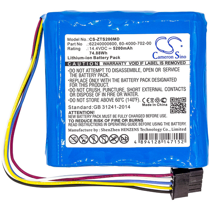 Zimmer 4000TS ATS 2000 ATS 2200 ATS2200TS Medical Replacement Battery