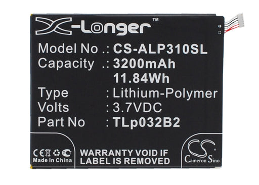 Alcatel One Touch Pixi 3 8.0 3G One Touch Pixi 3 8 Replacement Battery-main