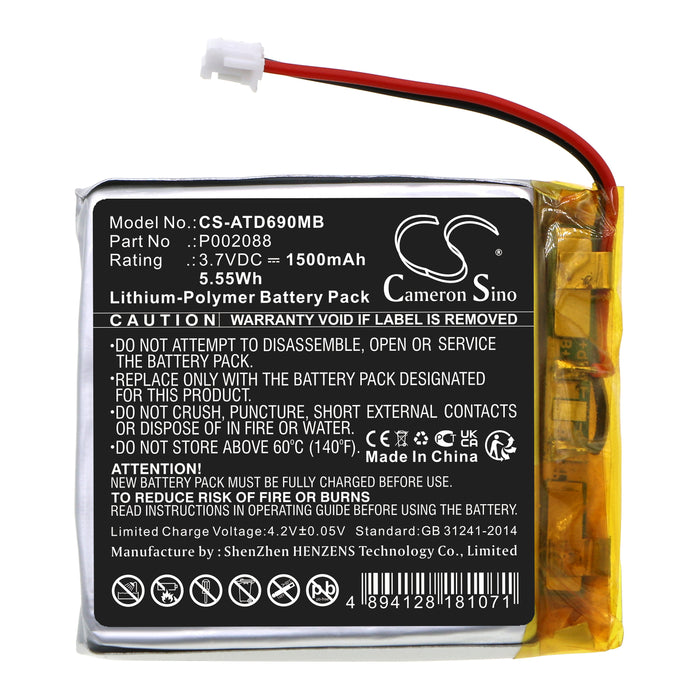 Alecto DVM-69 Baby Monitor Replacement Battery