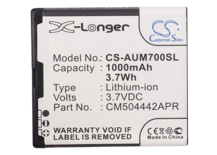 Amplicomms PowerTel M6900 PowerTel M7000 Mobile Phone Replacement Battery-5