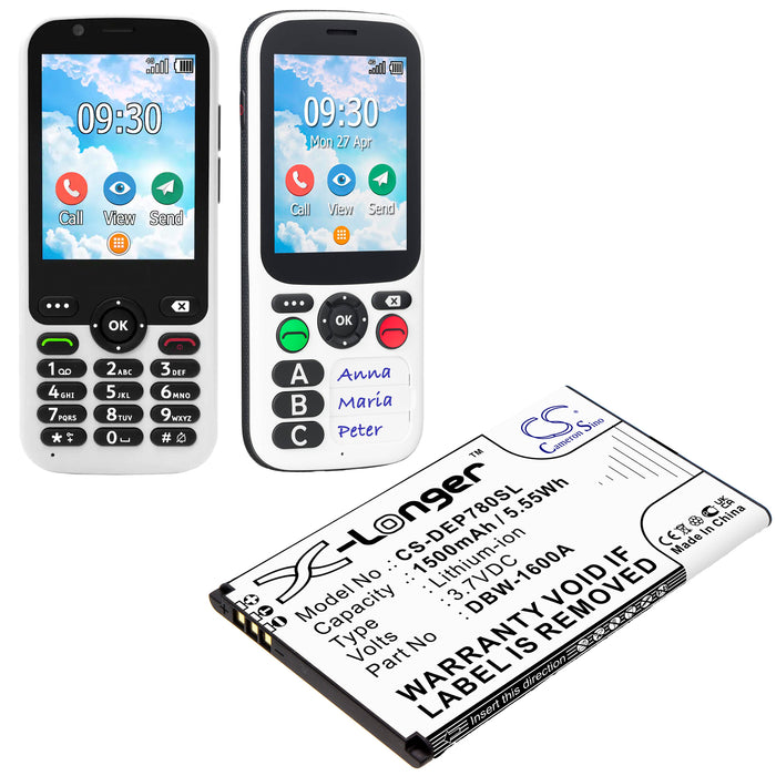 Doro 7010 7011 7781 Secure 780x Mobile Phone Replacement Battery-4