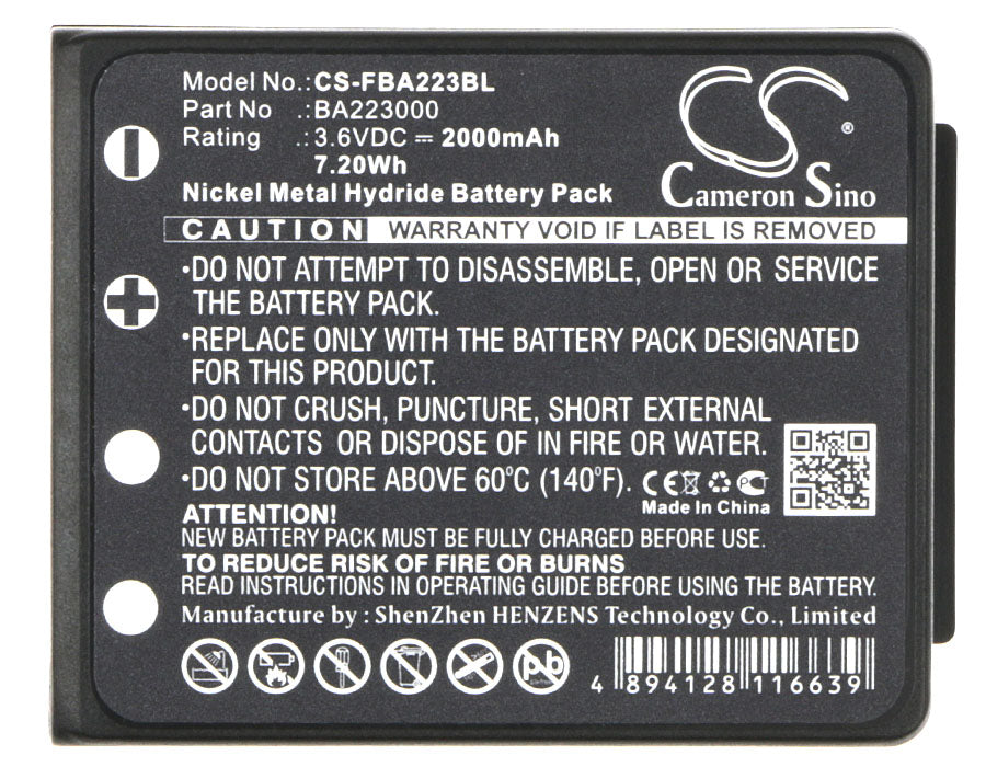 HBC Radiomatic Keynote Radiomatic Linus 4 Radiomatic Micron 4 Radiomatic Micron 5 Radiomatic Micron 6 2000mAh Black Remote Control Replacement Battery-5