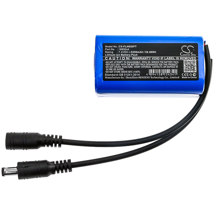 18650 18650x4 Flashlight Replacement Battery-3