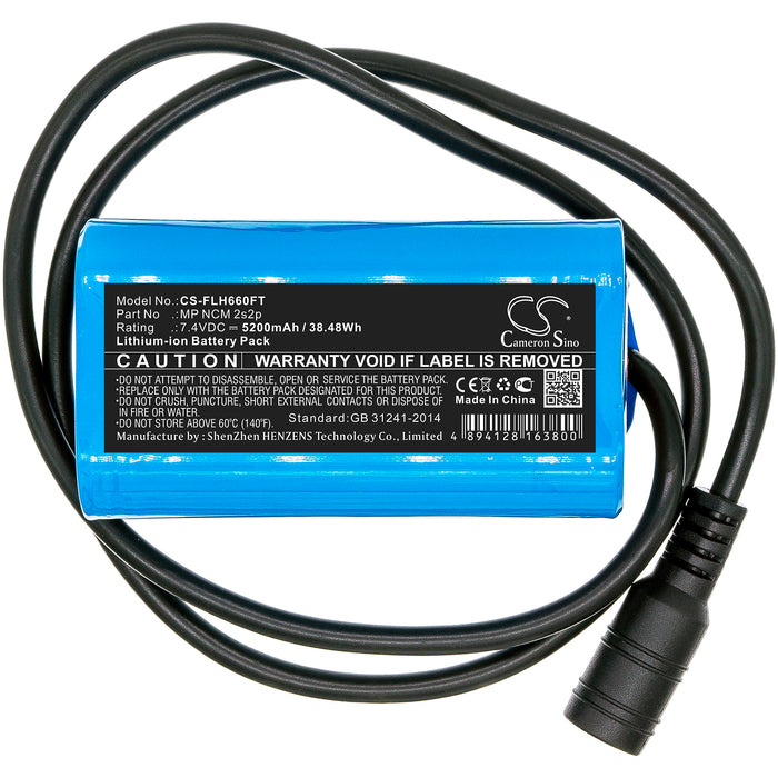 Square LED light Flashlight Replacement Battery-3