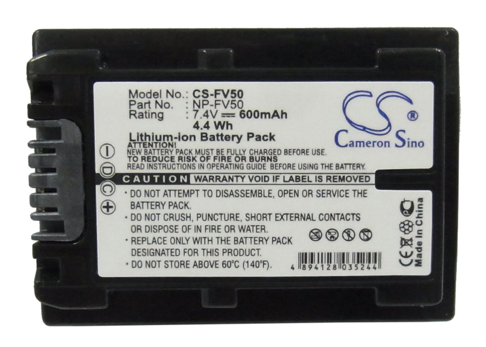Sony DCR-DVD403 DCR-DVD505 DCR-HC23E DCR-HC27 DCR-HC41 DCR-SR190E DCR-SX31E NEX-VG20EH DCRSX85S DR-SR10D HDR-TD10 HDR-TD10E Camera Replacement Battery-5