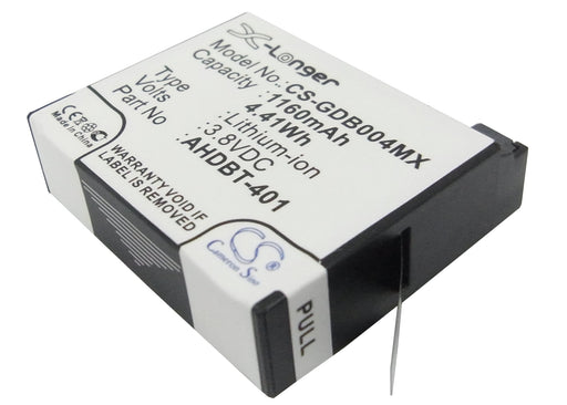 Gopro Hero 4 Hero 4 Black Hero 4 Silver He 1160mAh Replacement Battery-main