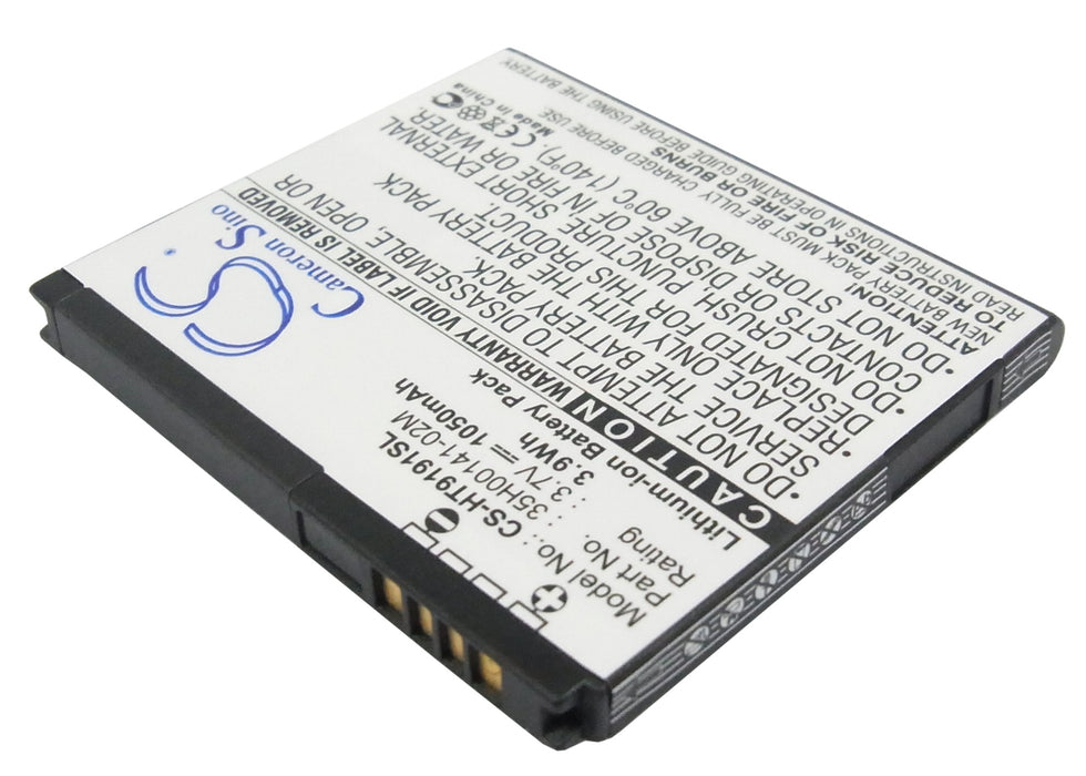 HTC 7 Surround A9191 Ace Desire HD Inspire 4G Mondrian Oboe PD98120 Surround T8788 T9188 T9199 Tianxi HuaShan 1050mAh Mobile Phone Replacement Battery-2