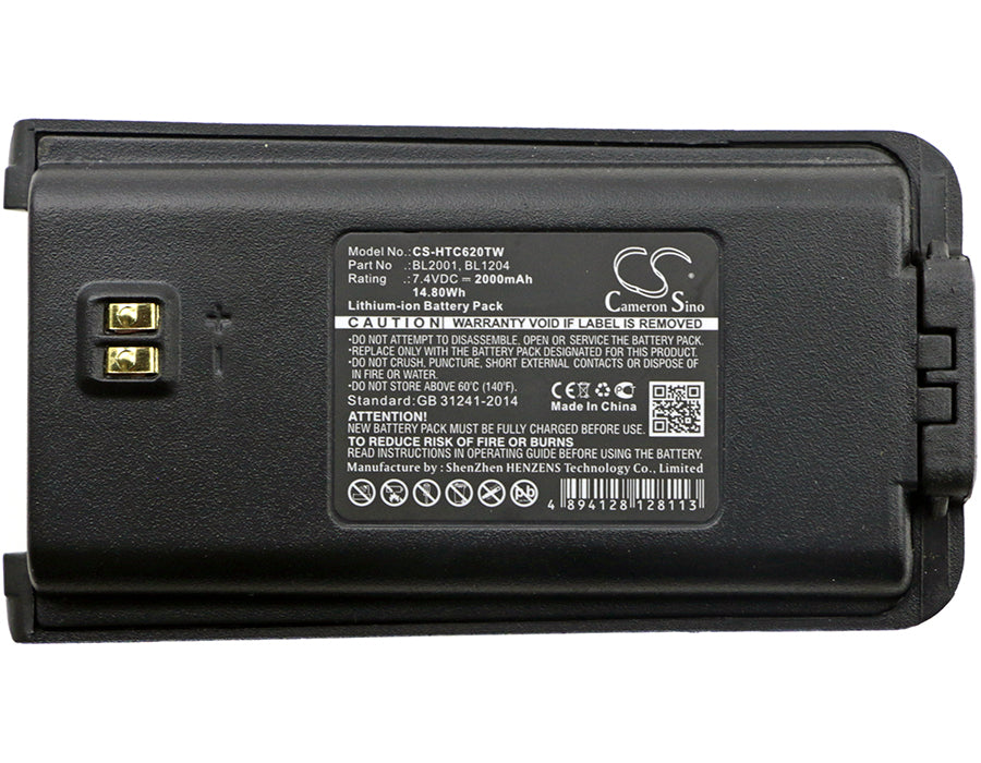 HYT TC-610 TC-610P TC-610S TC-618 TC-620 TC-626 2000mAh Two Way Radio Replacement Battery-5