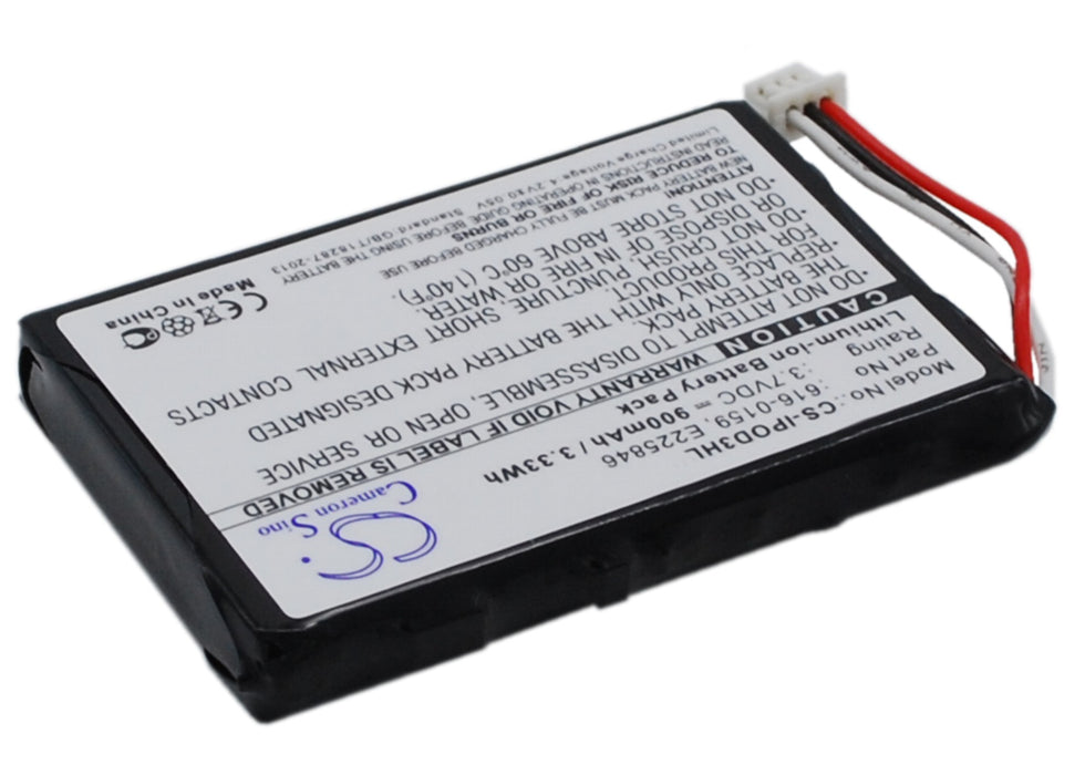 Apple iPOD 10GB M8976LL A iPOD 15GB M9460LL A iPOD 20GB M9244LL A iPOD 30GB M8948LL A iPOD 3th Generation iPOD 900mAh Media Player Replacement Battery-3