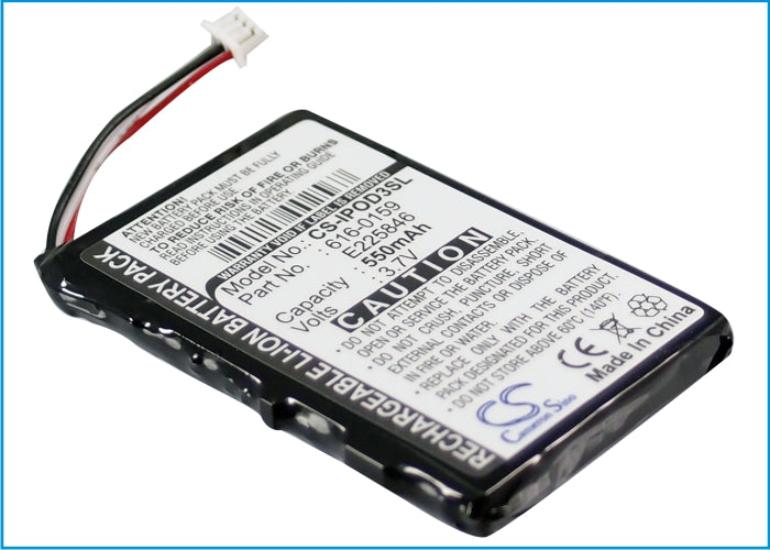 Apple iPOD 10GB M8976LL A iPOD 15GB M9460LL 550mAh Replacement Battery-main
