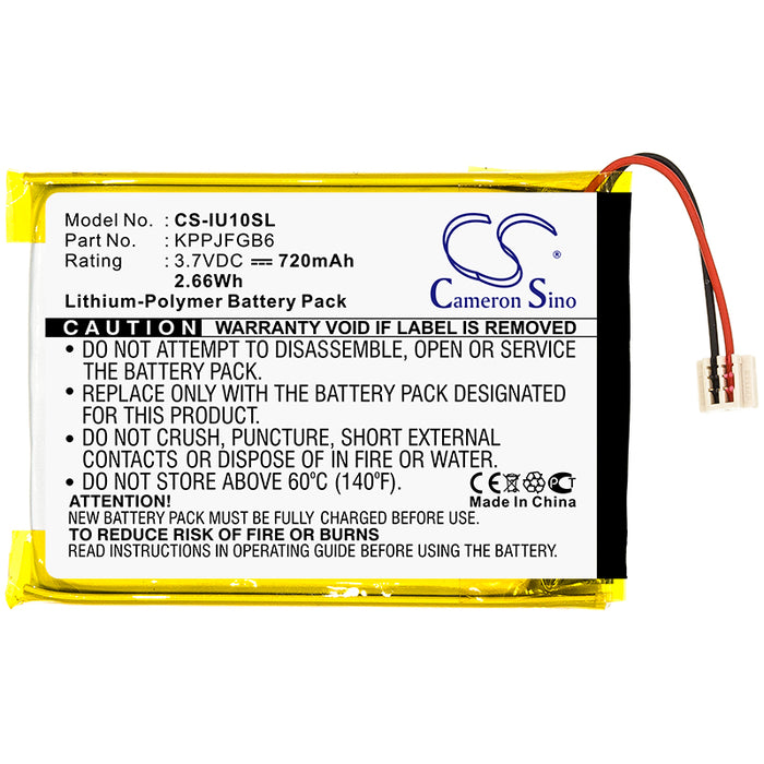 Iriver Clix 2GB Clix 4GB U10 U10CT Media Player Replacement Battery-3