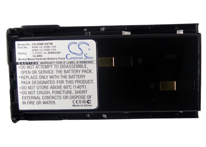 Kenwood CP-213 TCP-113 TK-2100 TK-2102 TK-2107 TK-260 TK-260G TK260GE TK-270 TK-270G TK-272 TK-272G TK-278 T 2000mAh Two Way Radio Replacement Battery-5