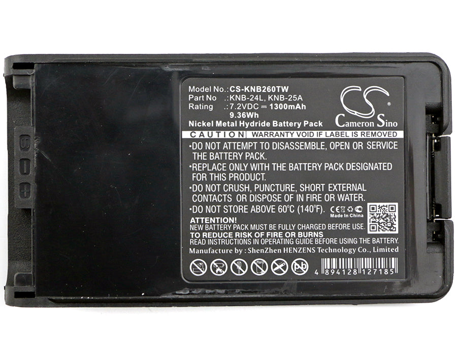 Kenwood FTH1010 NX-220 NX-320 TK-2140 TK-2160 TK-2168 TK-2170 TK-2173 TK-2360 TK-3140 TK-3160 TK-3168 TK-317 1300mAh Two Way Radio Replacement Battery-5