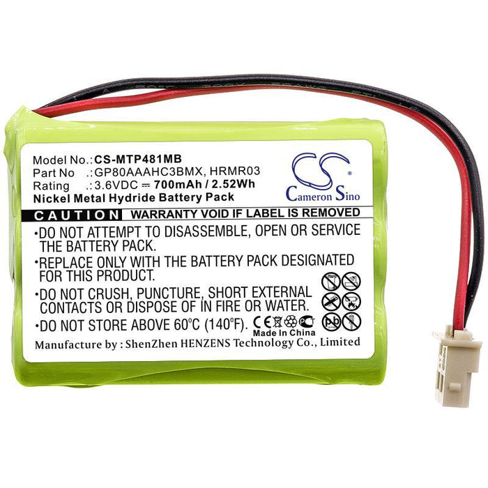 Motorola MBP481 MBP482 MBP483 Replacement Battery-main