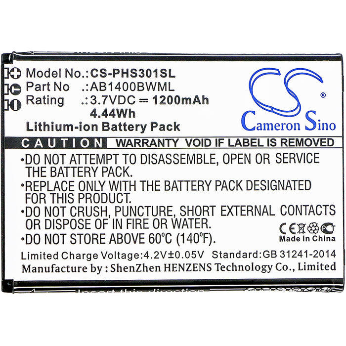 Philips S301 S308 Xenium S301 Xenium S308 Mobile Phone Replacement Battery-3