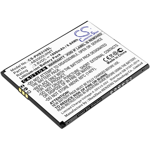 Philips Xenium CTS310X Xenium S310X Replacement Battery-main