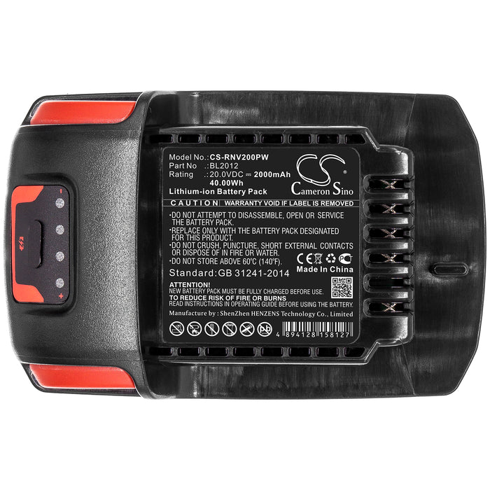 Ingersoll Rand IQV20 2000mAh Replacement Battery-3