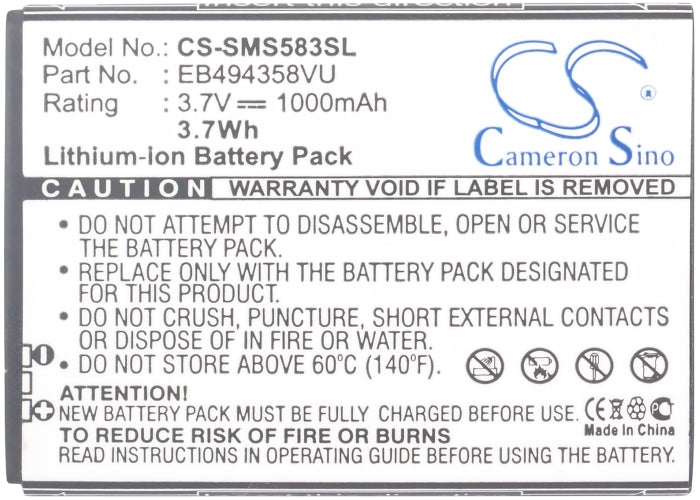 Samsung Cooper Fit Galaxy Ace Galaxy Fit Galaxy Gio Galaxy M Pro Galaxy Pro Galaxy S Mini GT-B7510 GT-B7800 GT-S5660  Mobile Phone Replacement Battery-5
