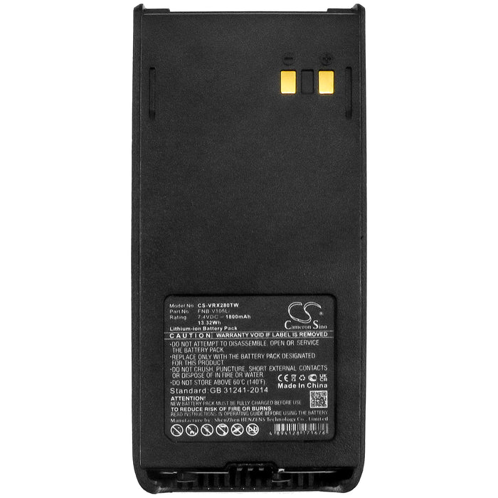 Vertex HX280 HX280E HX280S HX380 Two Way Radio Replacement Battery-5